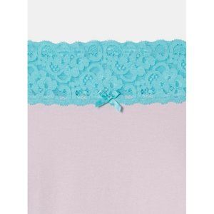 Torrid NWT Cotton Mid-Rise Lavender Brief Scallop Lace Trim Panty Size 2X